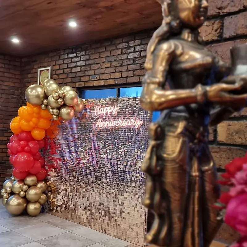 Rose Gold Shimmer Wall Hire