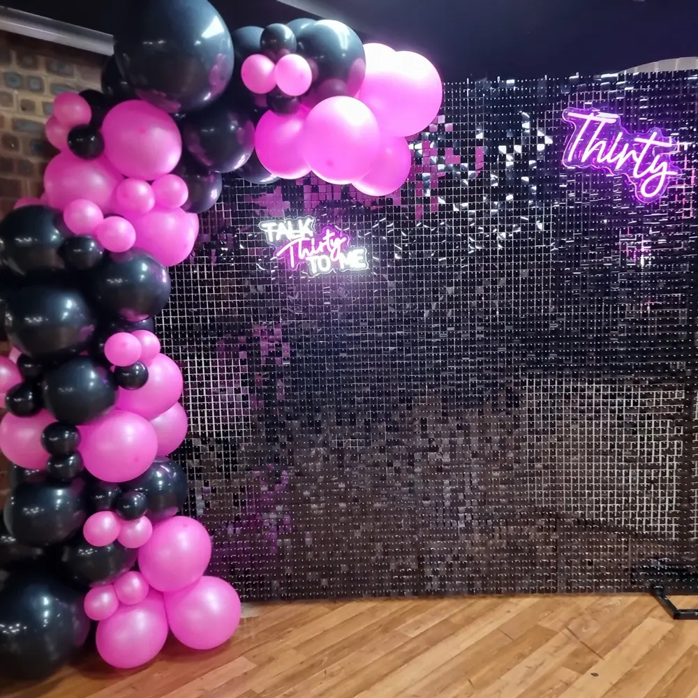 Black Shimmer Wall Hire