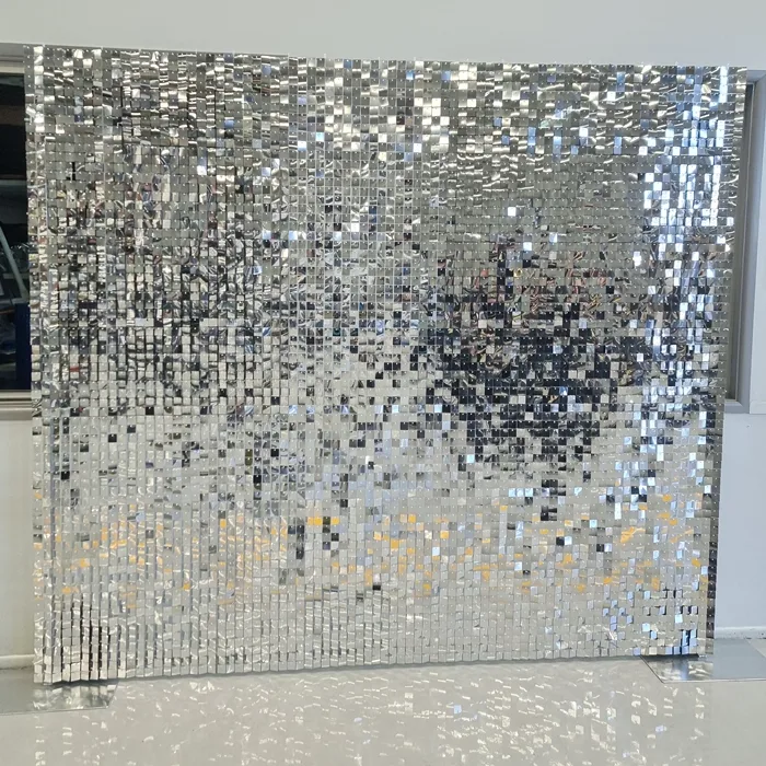 Silver Shimmer Wall Hire