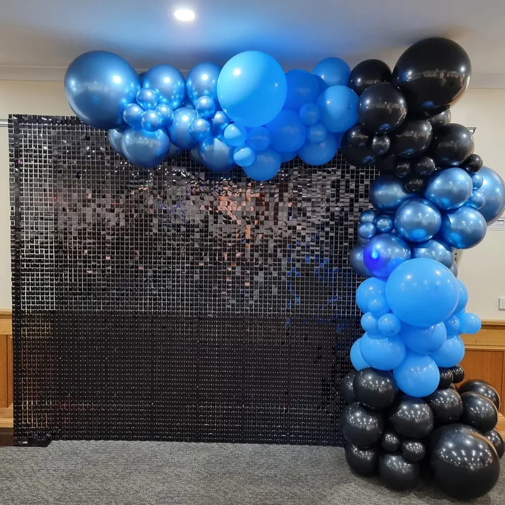 Black Shimmer Wall Hire
