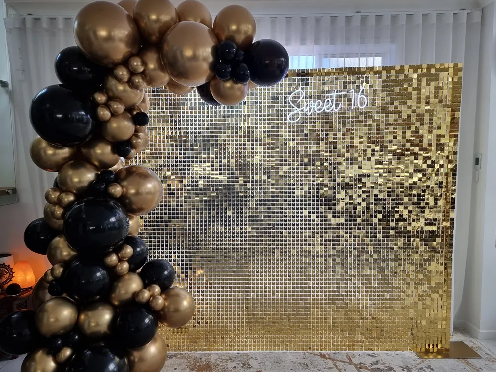 Gold Shimmer Wall Hire