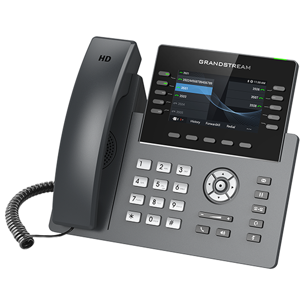 აიპი ტელეფონი Grandstream GRP2615 IP Phone PoE: 5 SIP, 10 line keys, Up to 40 digital BLF keys, WiFi