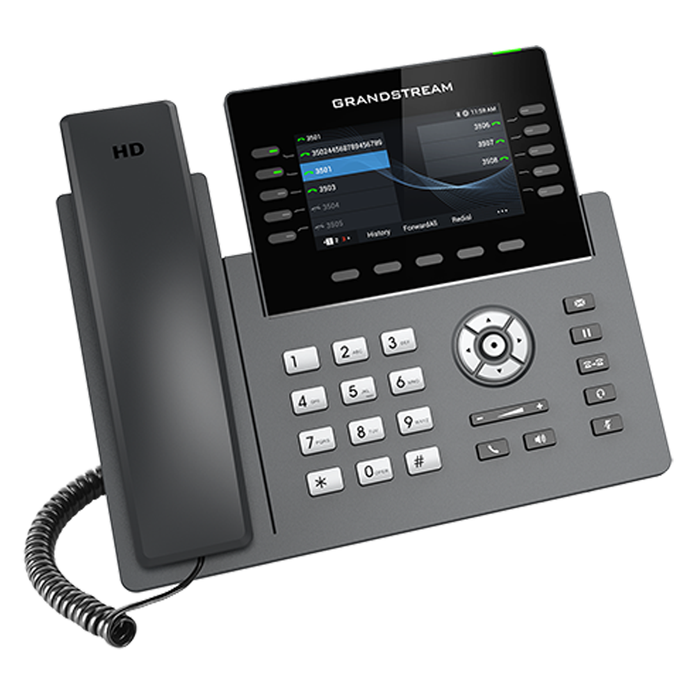 აიპი ტელეფონი Grandstream GRP2615 IP Phone PoE: 5 SIP, 10 line keys, Up to 40 digital BLF keys, WiFi
