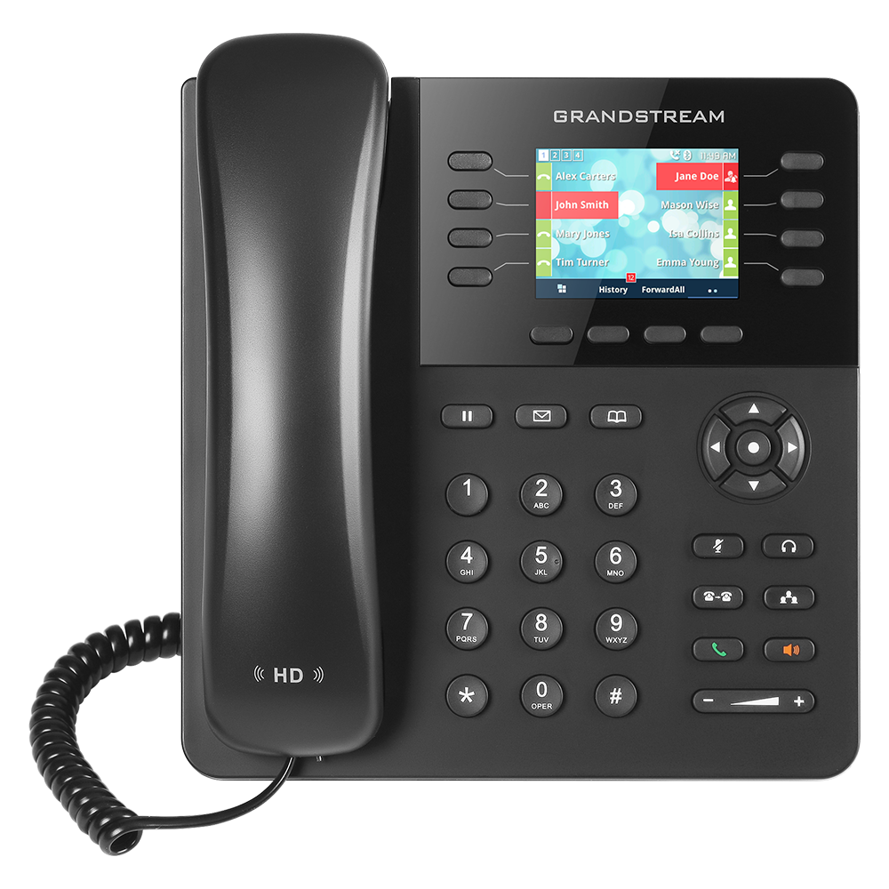 აიპი ტელეფონი Grandstream GXP2135 Enterprise HD IP Phone: 4 SIP accounts 8-lines/ 32 digitally programmable and customizable BLF/speed-dial keys/ Built-in Bluetooth
