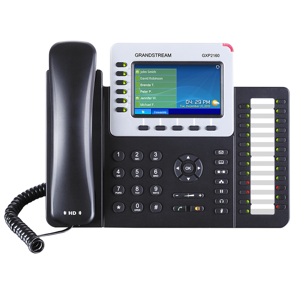 აიპი ტელეფონი Grandstream GXP2160 Enterprise IP Telephone: 6 SIP accounts 6-lines / 24 BLF/speed dial keys 