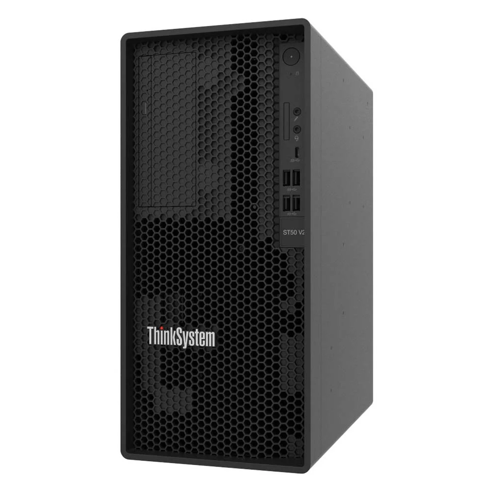 სერვერი Lenovo ST50 V2 Xeon E-2324G 4C 65W 3.1G , SW RAID, 2x960GB Micron 5400 Pro SSD, 1x16GB, 500W 94% Efficiency, No DVD, 3 year [7D8JA043EA/GE]