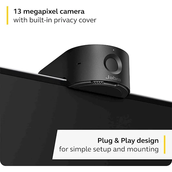 ვებ-კამერა Jabra PanaCast 20, 4K Ultra-HD, USB-C, Conference Camera, Black [8300-119]