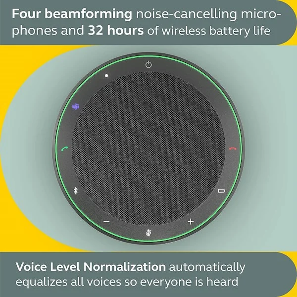 სპიკერფონი Jabra Speak2 75, Bluetooth, Portable USB Conference Speakerphone, Dark Grey [2775-319]