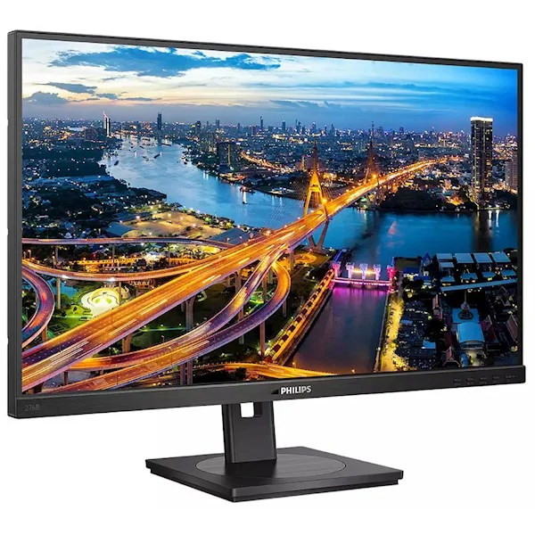 მონიტორი Philips, 27", Monitor, QHD, IPS, HDMI, USB, USB-C, DP, RJ45, Black [276B1/00]