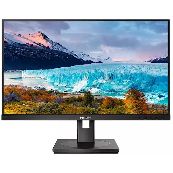 მონიტორი Philips, 23.8", Monitor, FHD, IPS, VGA, DVI-D, HDMI, DP, Black [242S1AE/00]