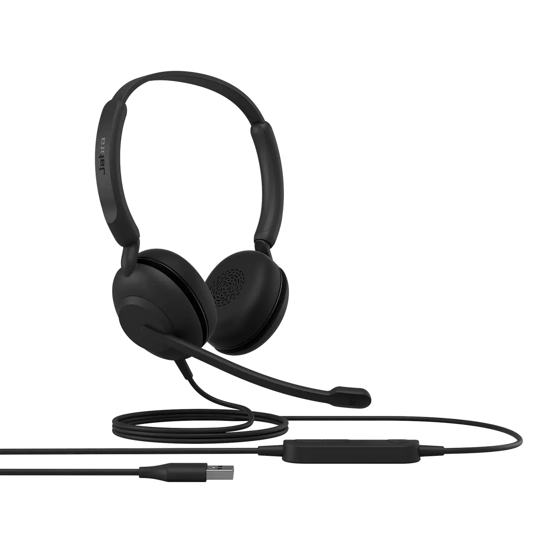 ქოლ-ცენტრის ყურსასმენი Jabra Evolve 10 Stereo, USB-A, Leatherettes, Black [2699-820-109]