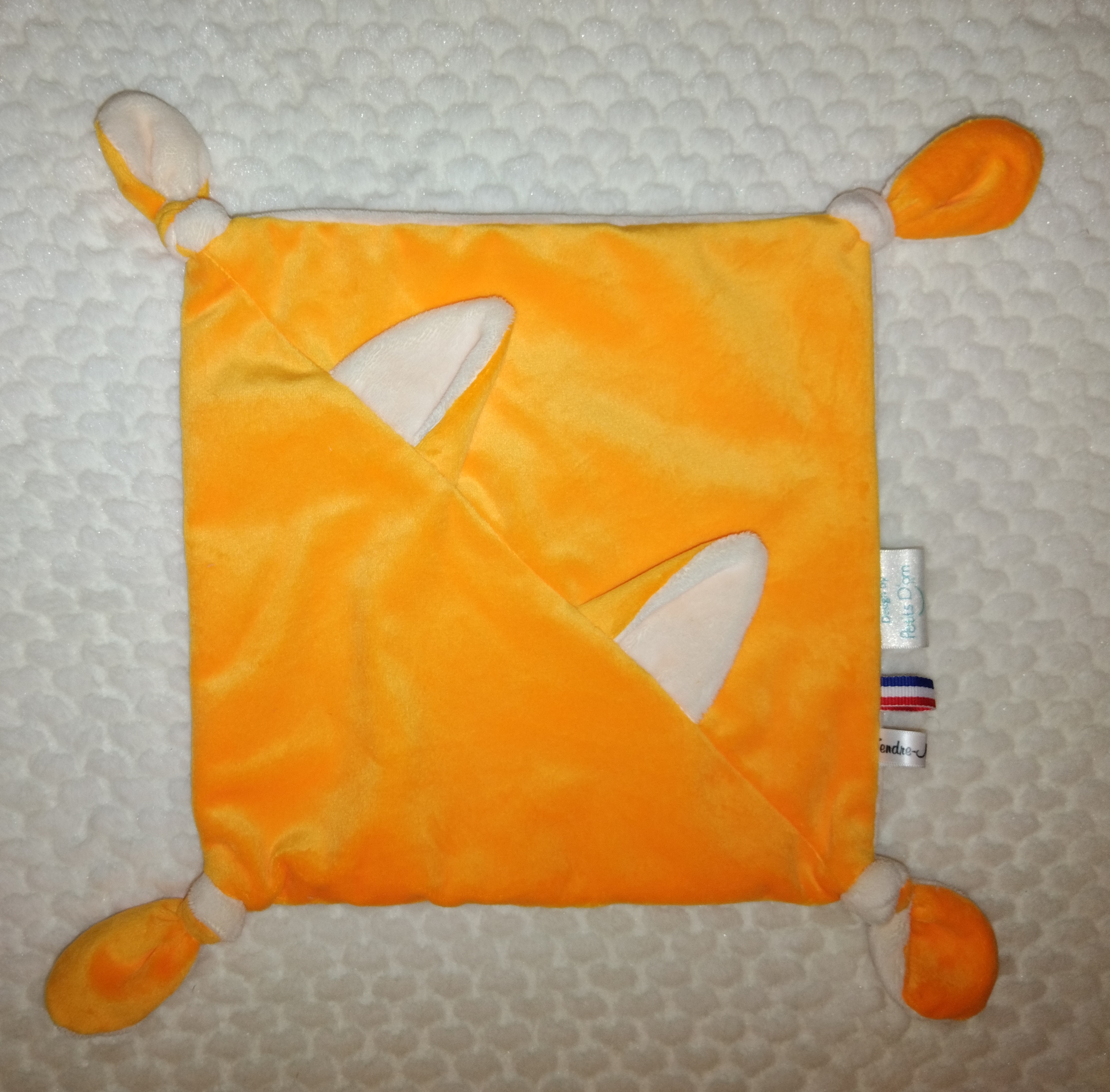 Tendre doudou renard brodé