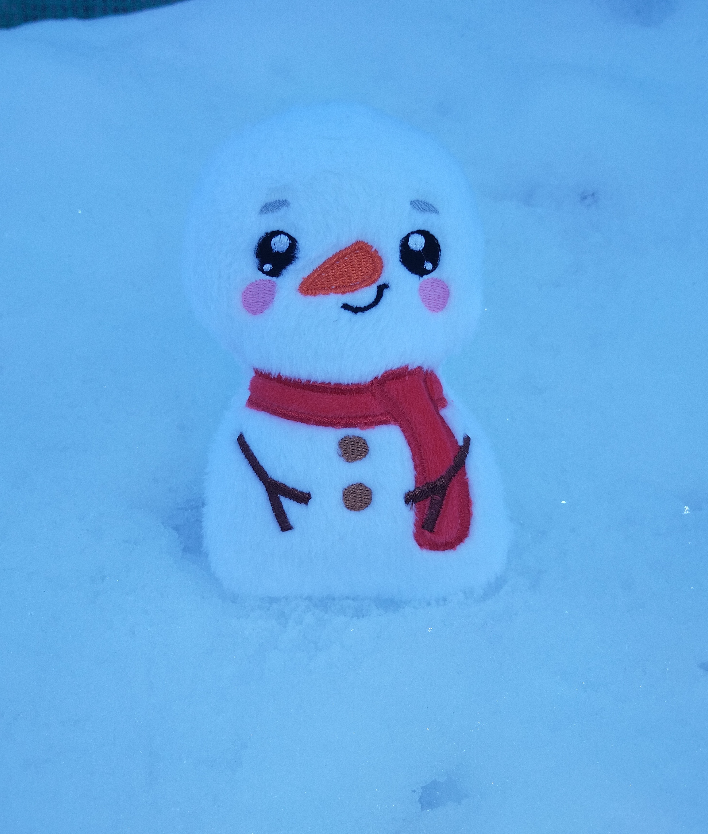 Peluche bonhomme de neige