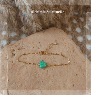 Bracelet Petit Cœur Malachite 