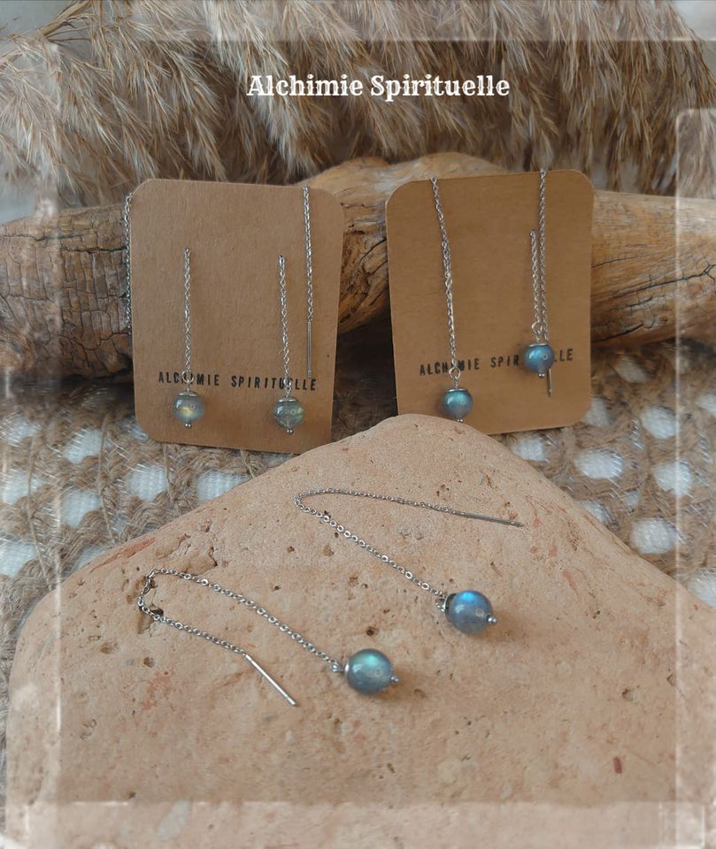 Boucles d'oreilles Labradorite