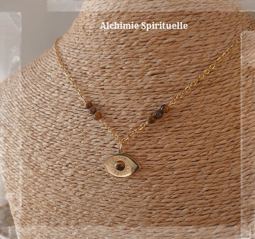 Collier Œil , Œil de tigre 