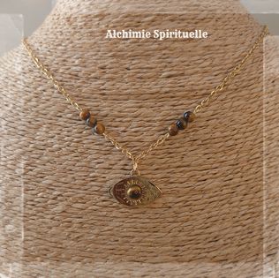 Collier Œil , Œil de tigre 