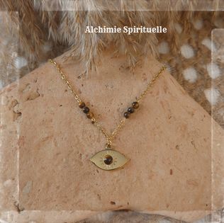 Collier Œil , Œil de tigre 