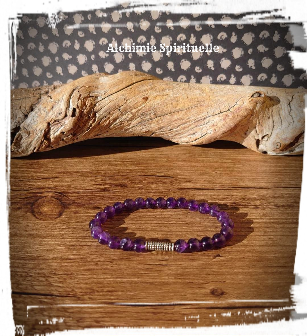 Bracelet perle Haya, Améthyste / Silver