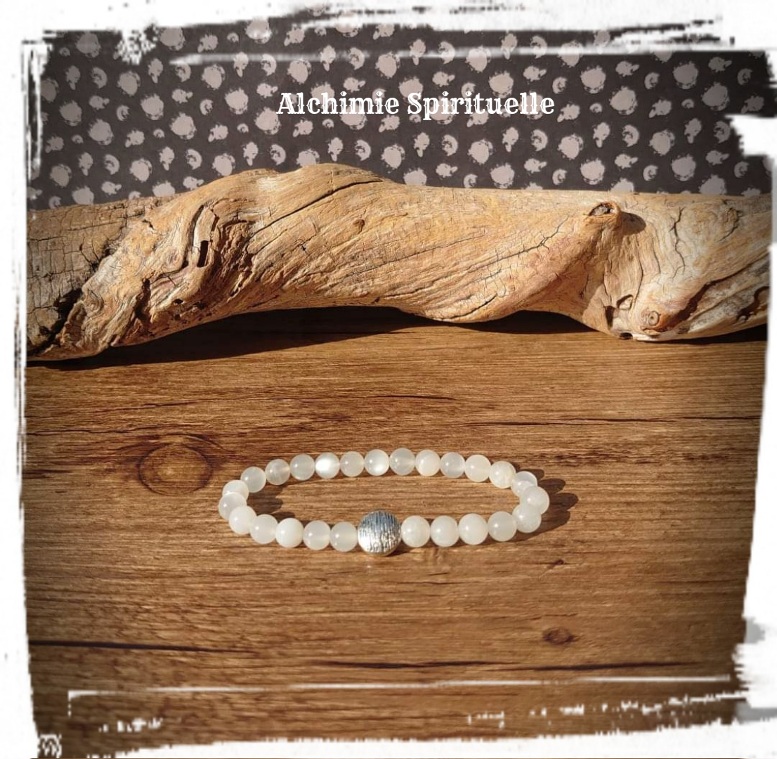 Bracelet Pierre de Lune (6mm)
