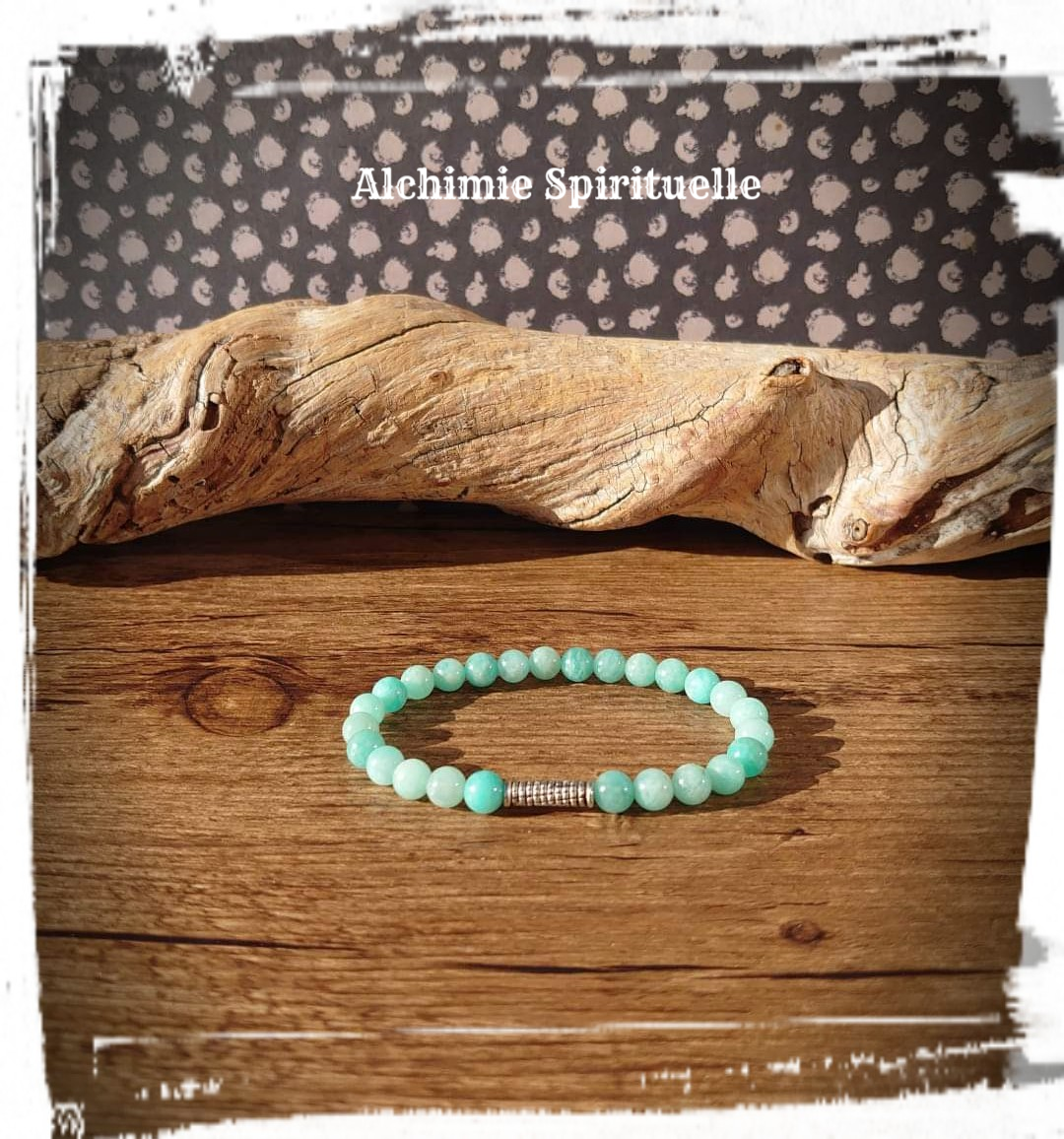 Bracelet  Amazonite, perle Haya 