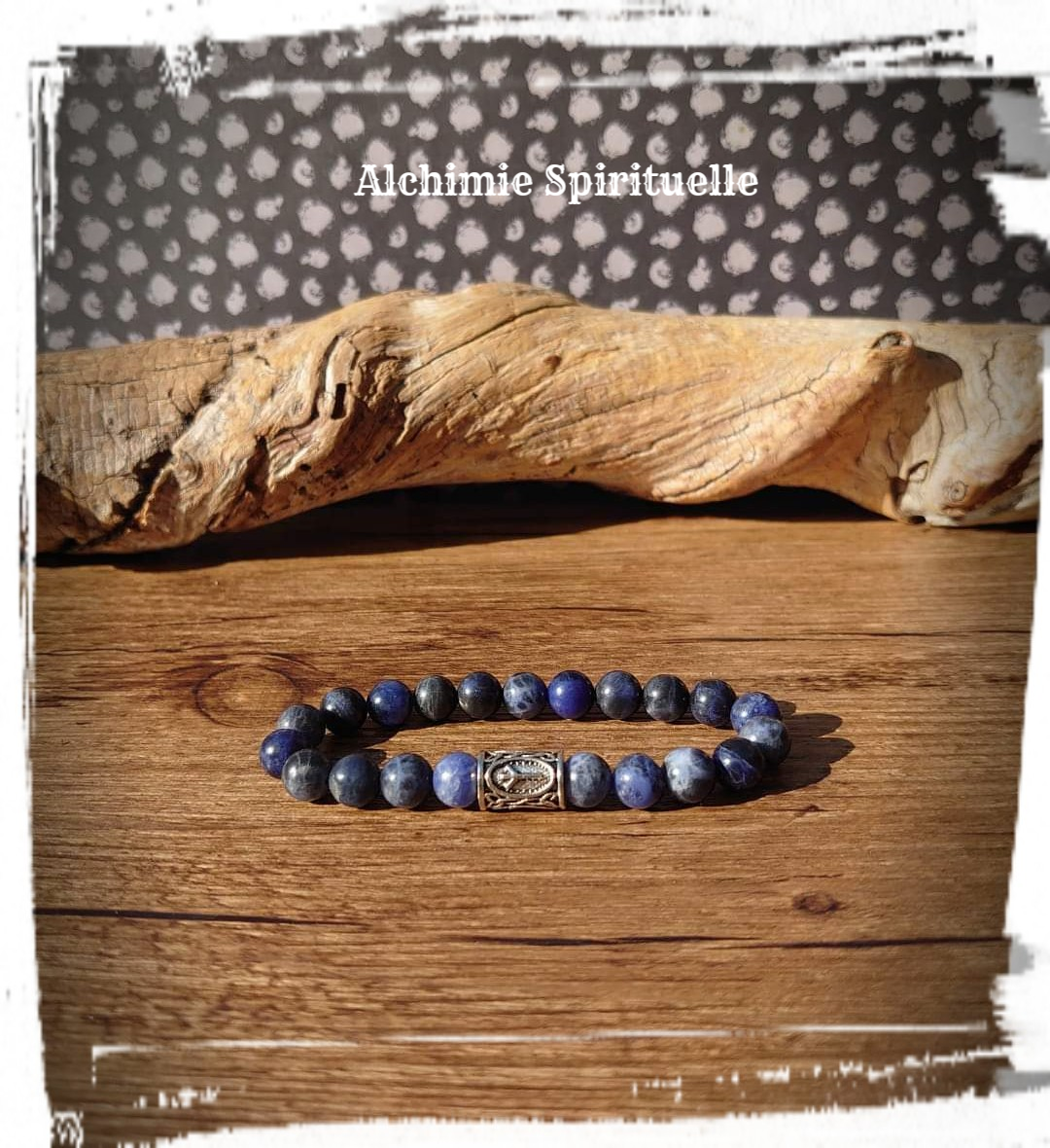 Bracelet Sodalite, Rune Algiz