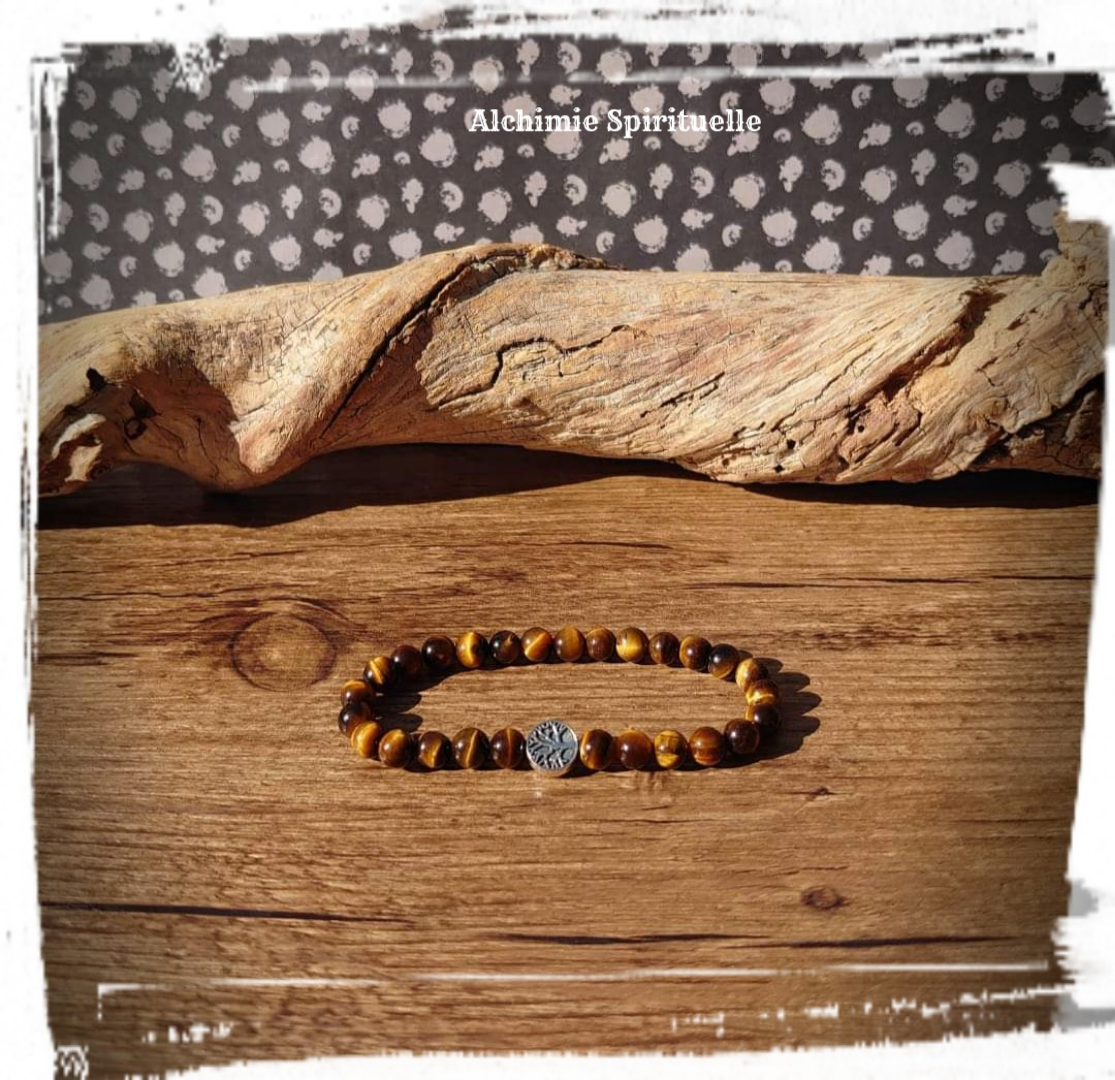 Bracelet Œil de tigre (6mm)