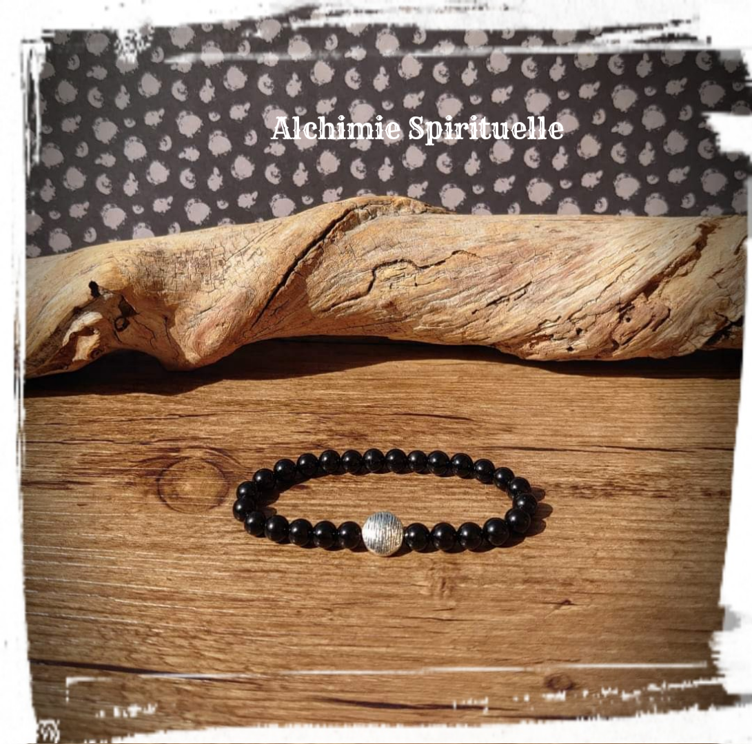 Bracelet Tourmaline noire (6mm)