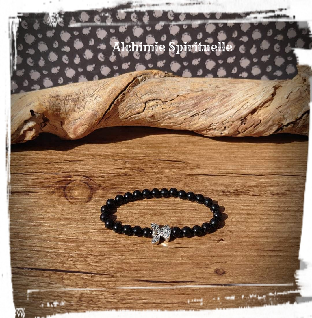 Bracelet Tourmaline noire (6mm)