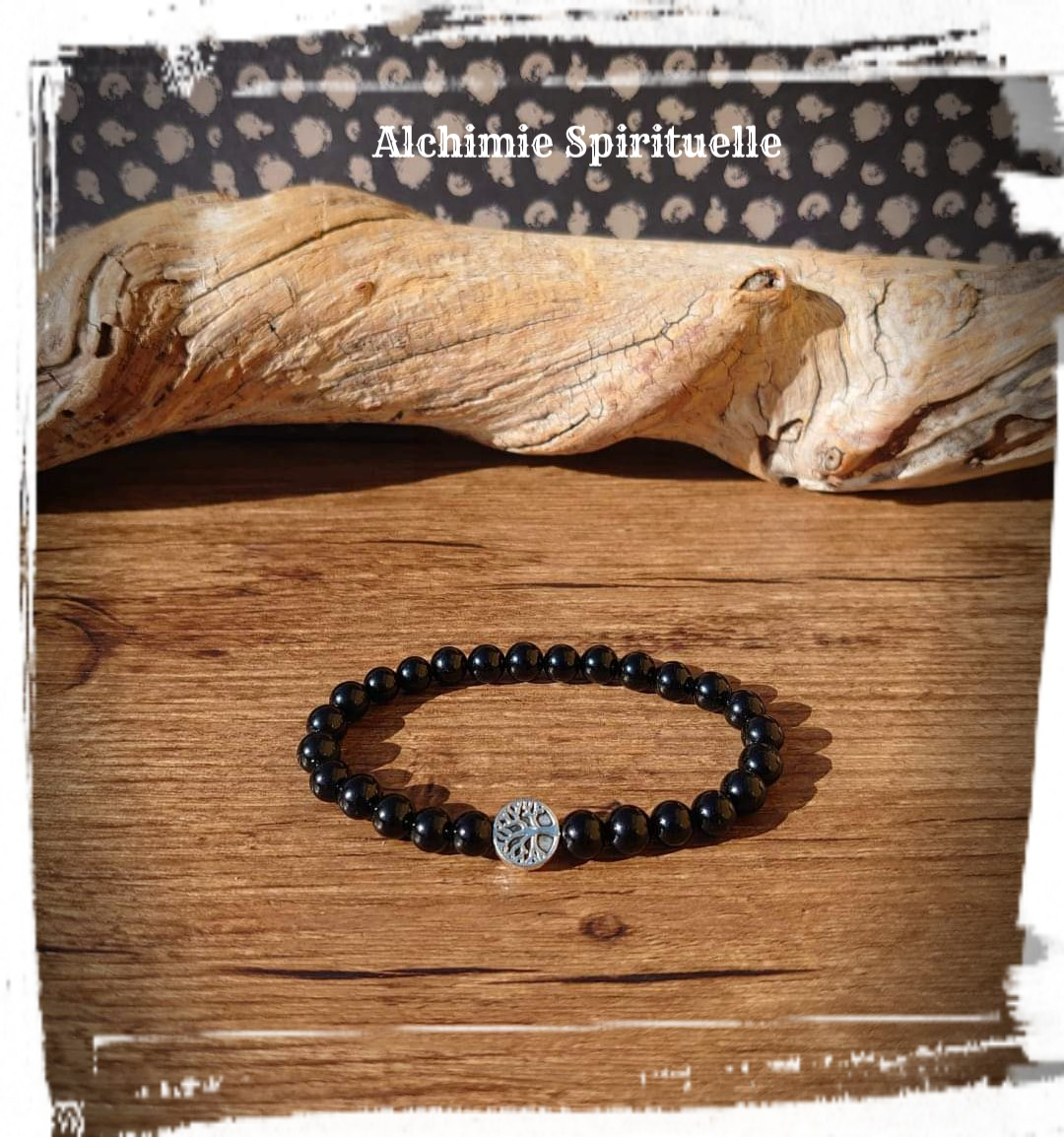 Bracelet Tourmaline noire (6mm)