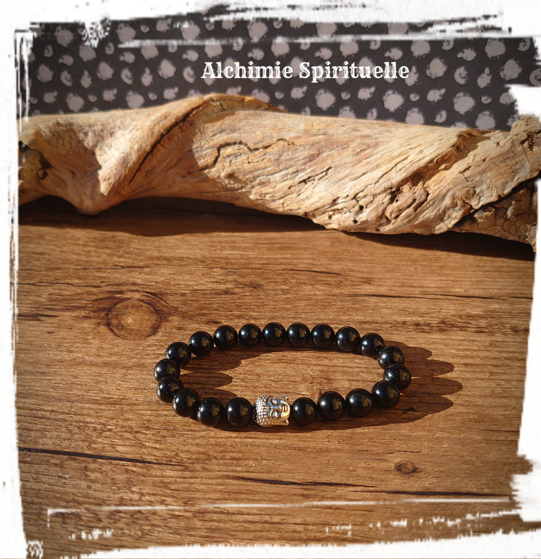 Bracelet Tourmaline noire (8mm)