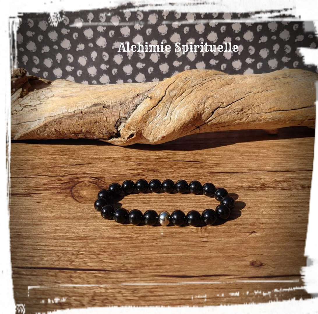 Bracelet Tourmaline noire (8mm)