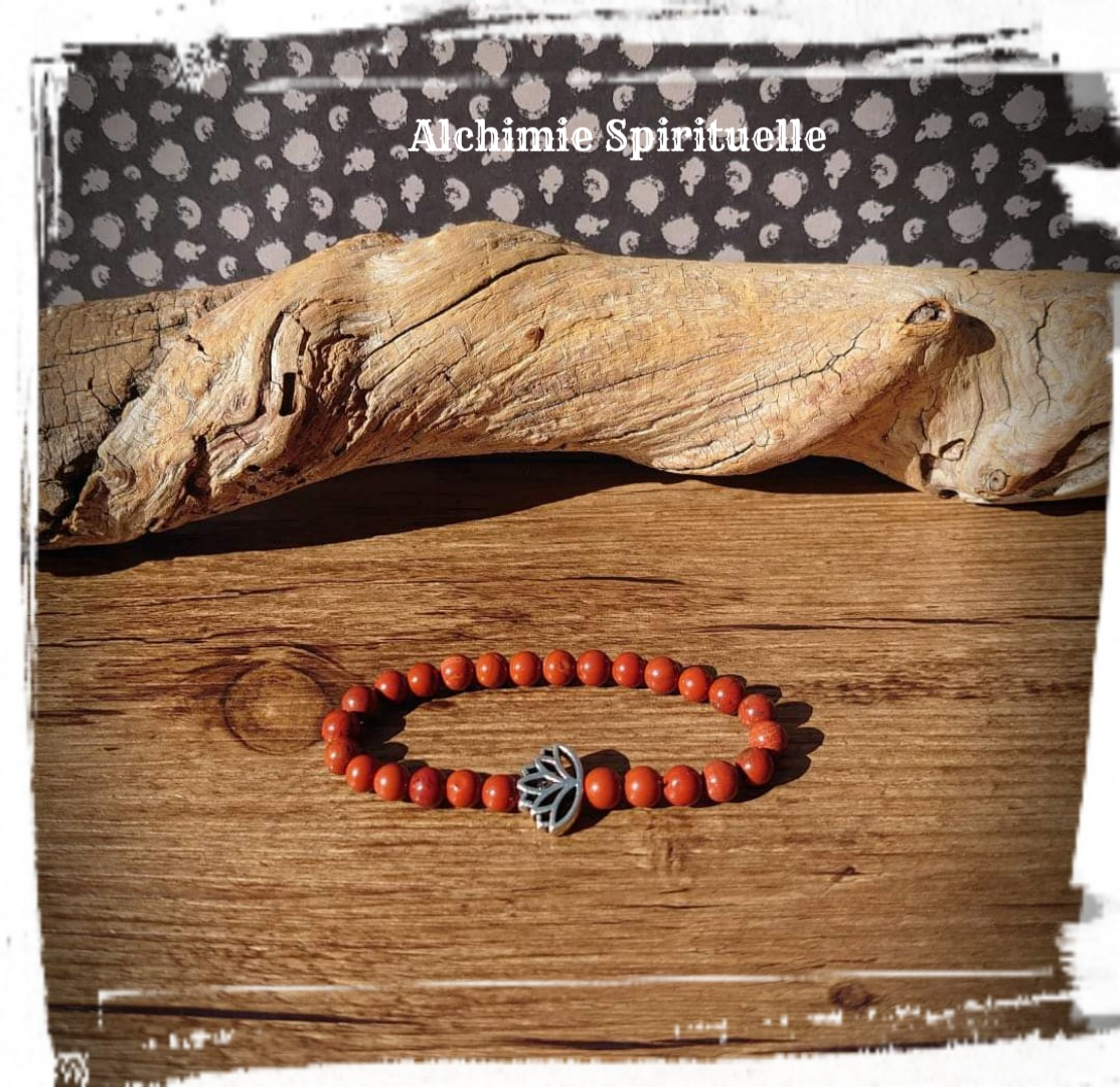 Bracelet Jaspe rouge (6mm)