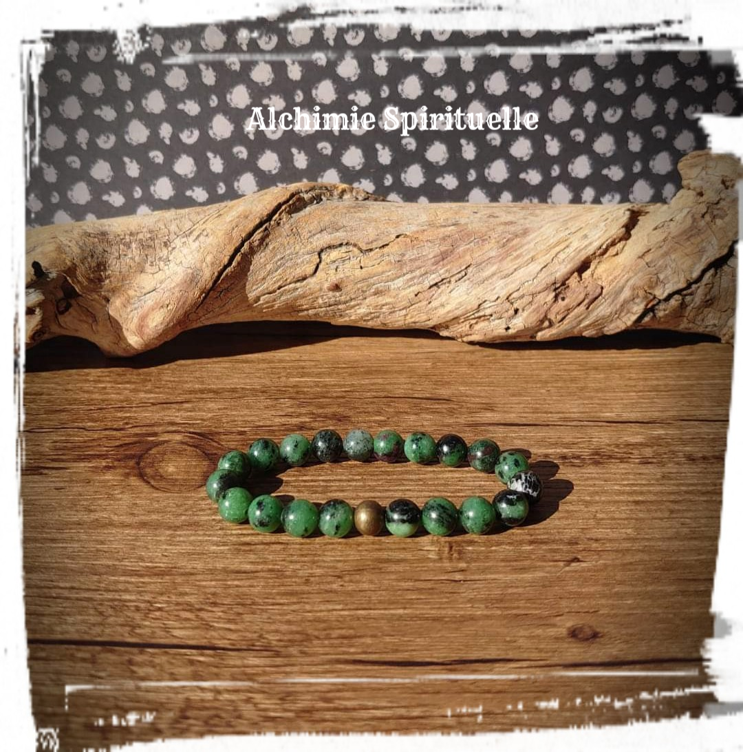 Bracelet Zoïsite Rubis (8mm)
