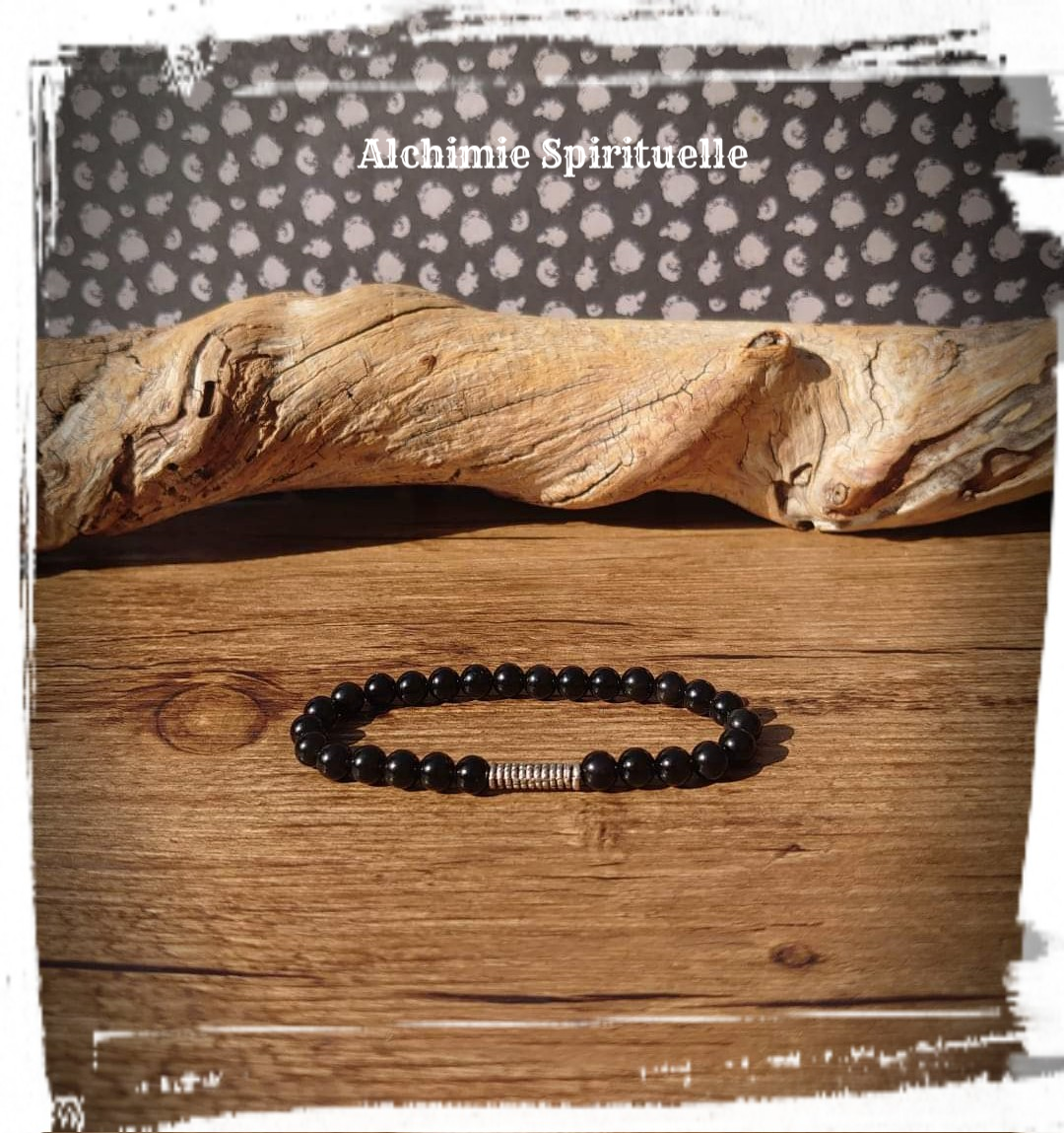 Bracelet Obsidienne œil céleste (6mm)