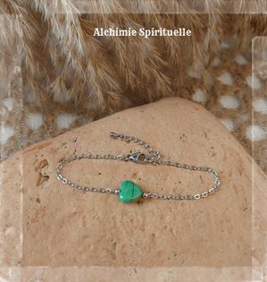 Bracelet Petit Cœur Malachite 