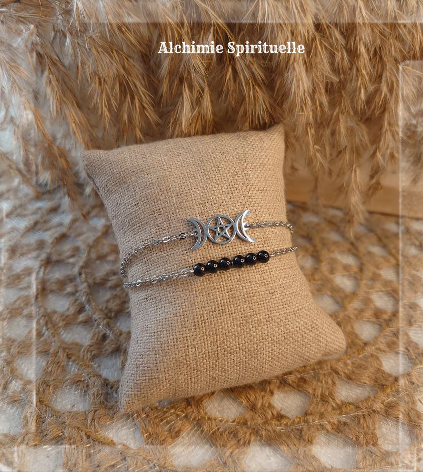 Bracelet duo Triple Lune 