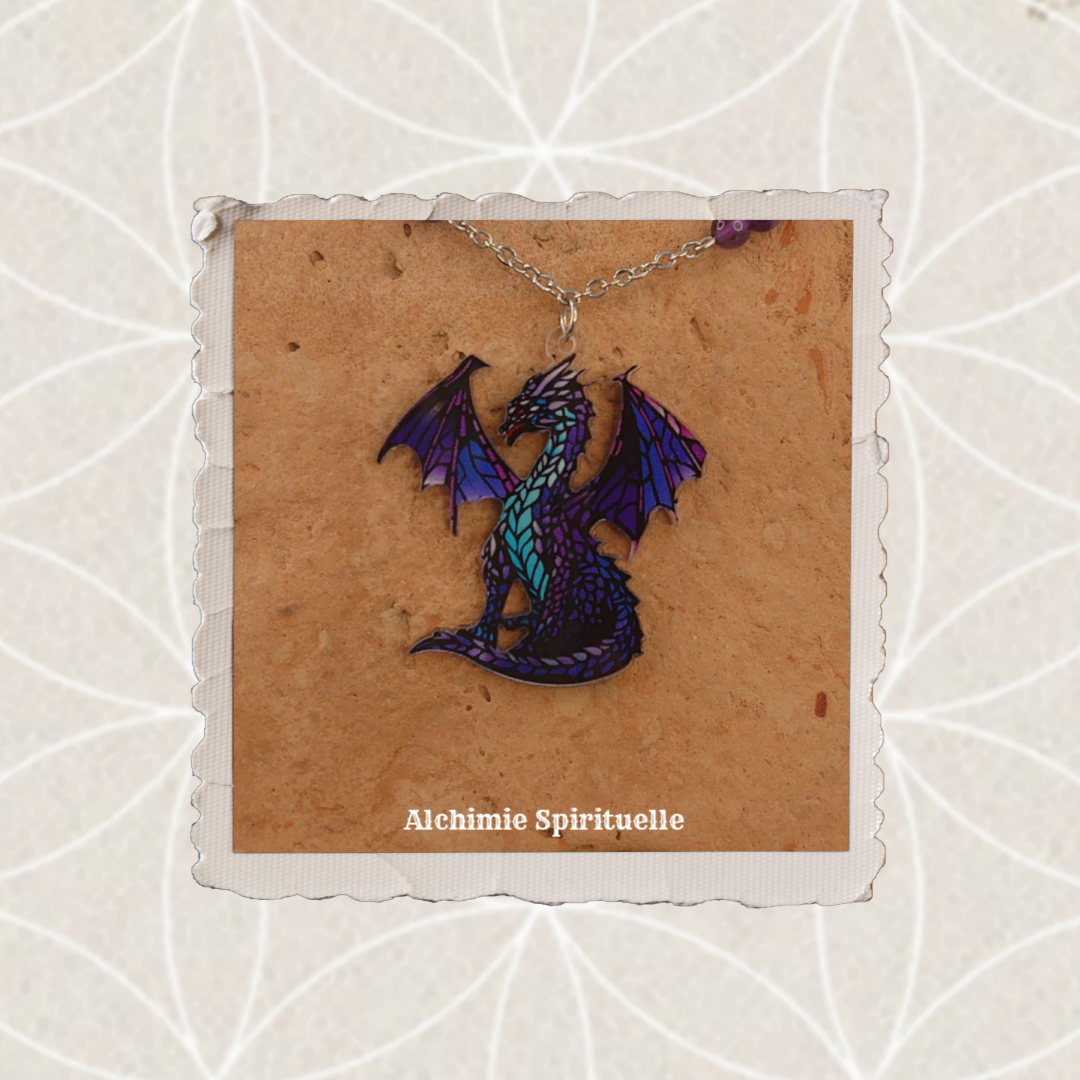 Collier Dragon Améthyste