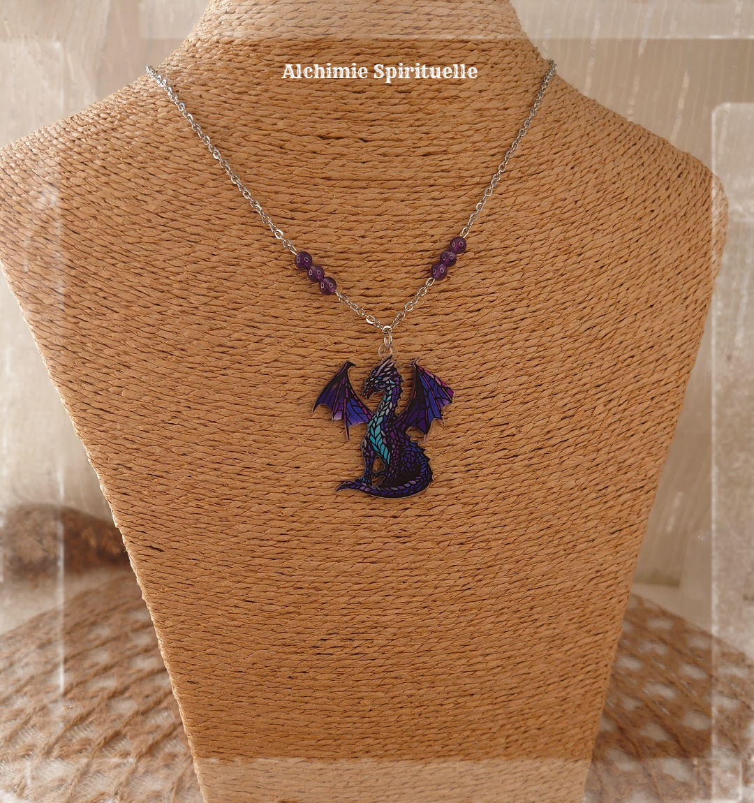 Collier Dragon Améthyste