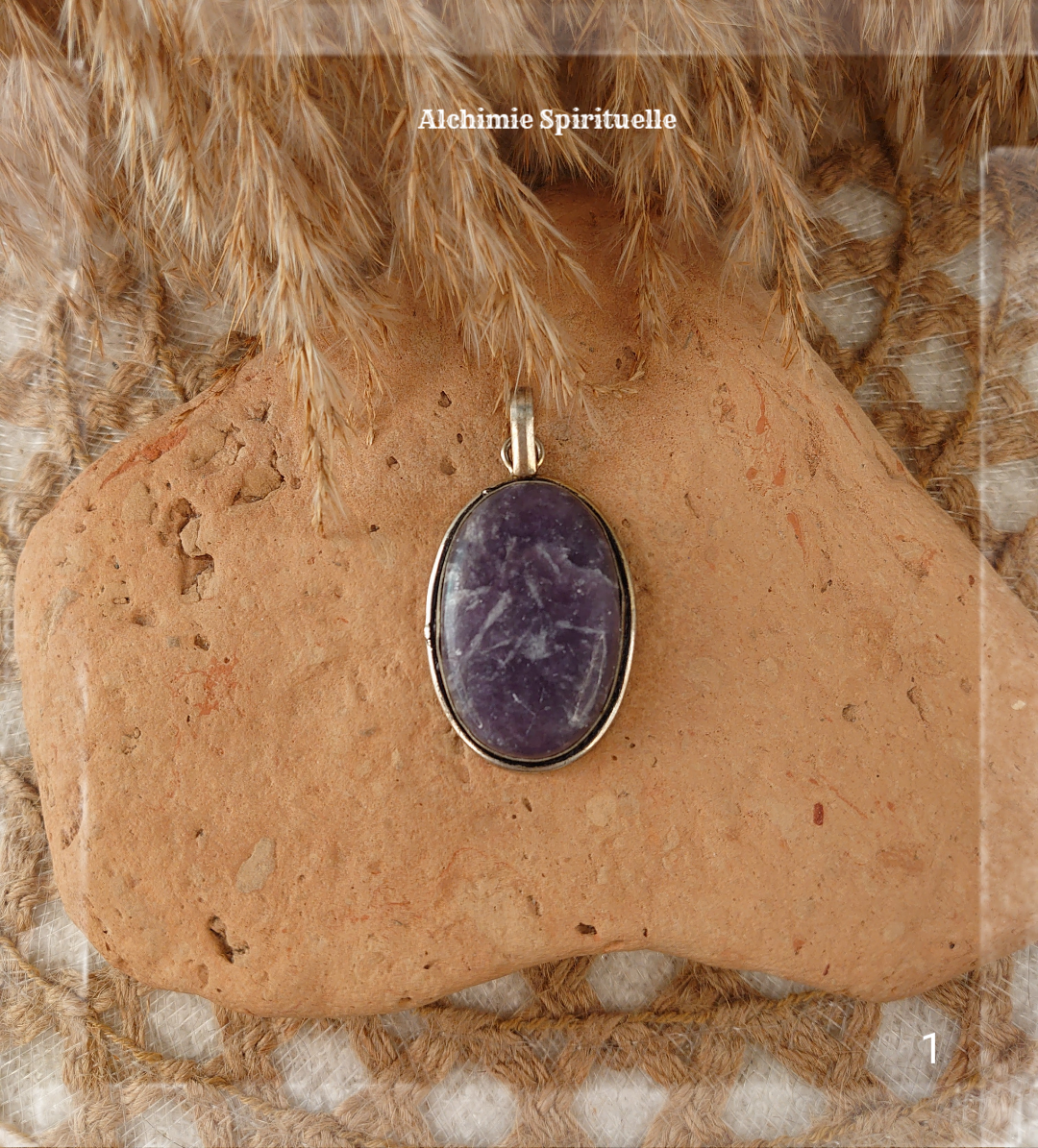 Pendentif Lepidolite