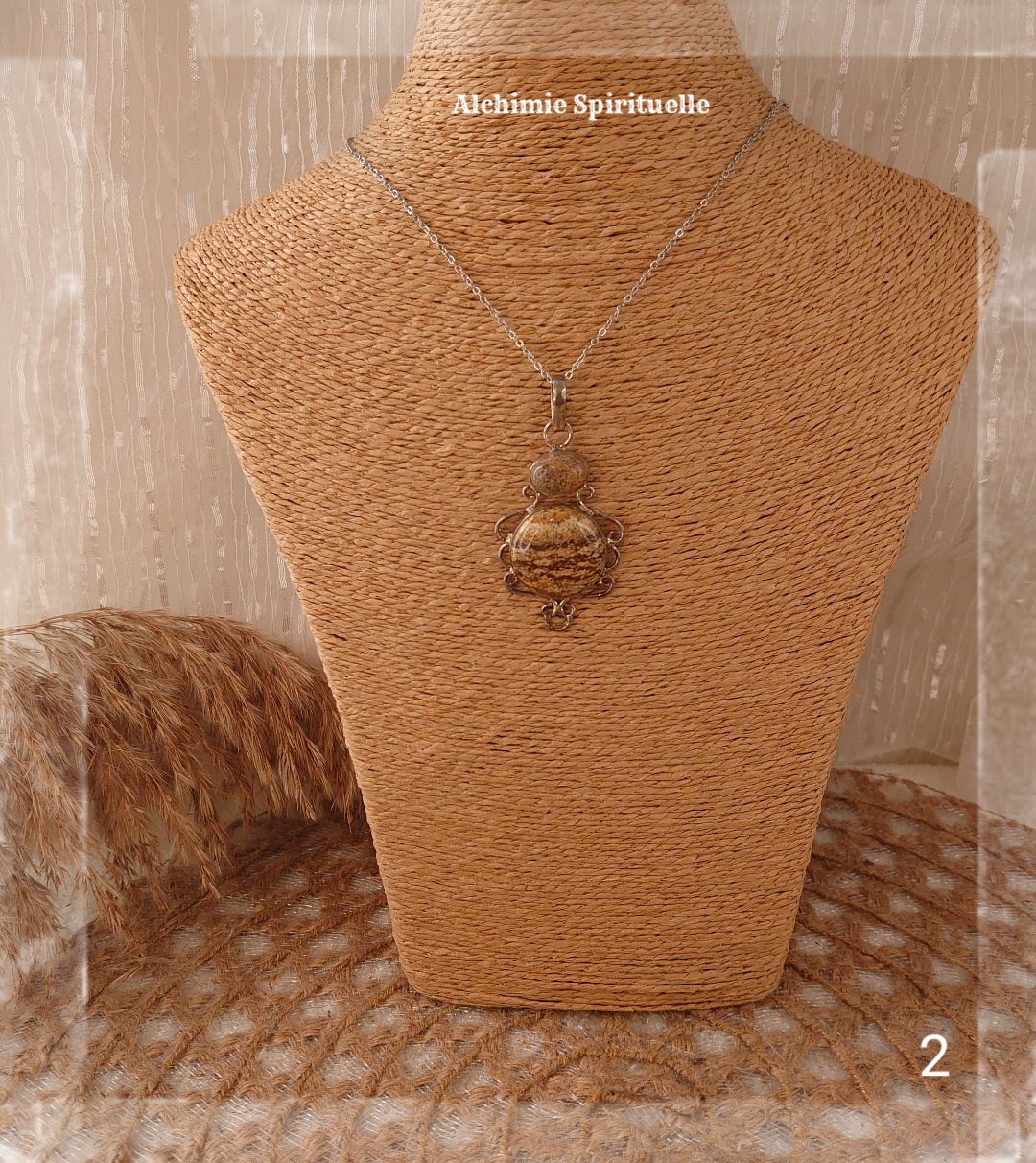 Pendentif Jaspe paysage 