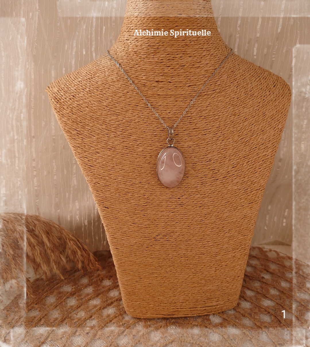 Pendentif Quartz rose