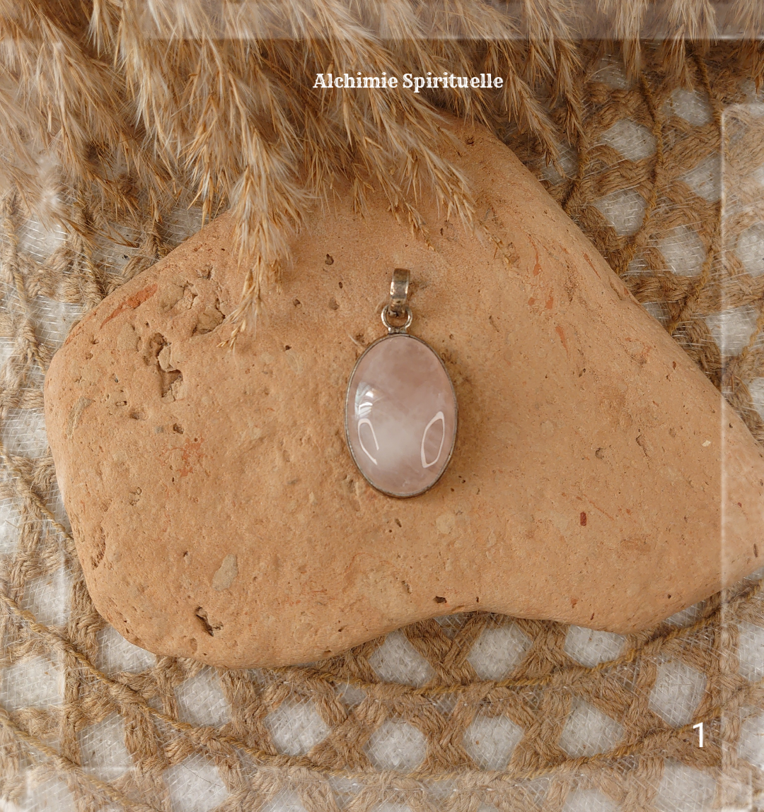 Pendentif Quartz rose