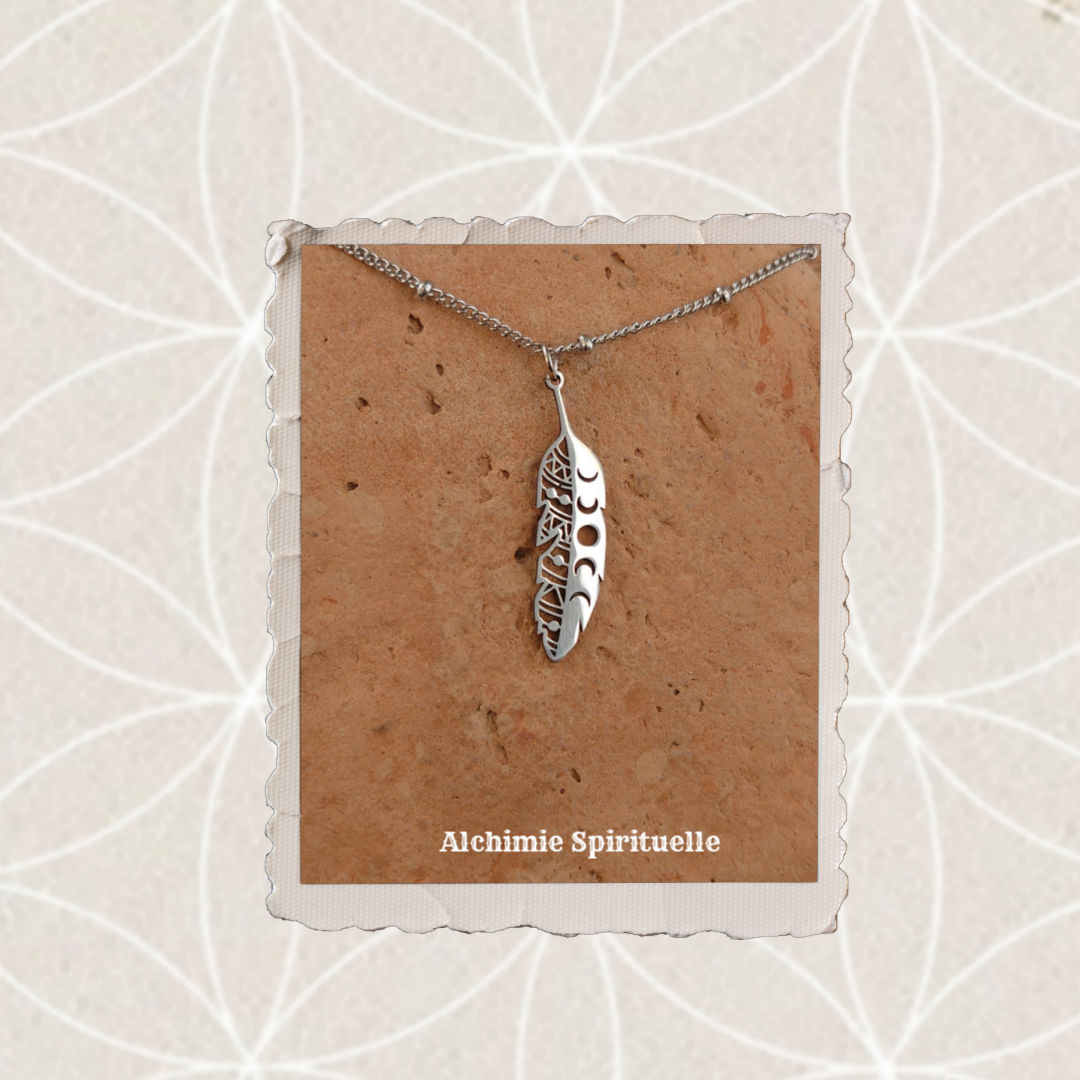 Collier Plume Céleste