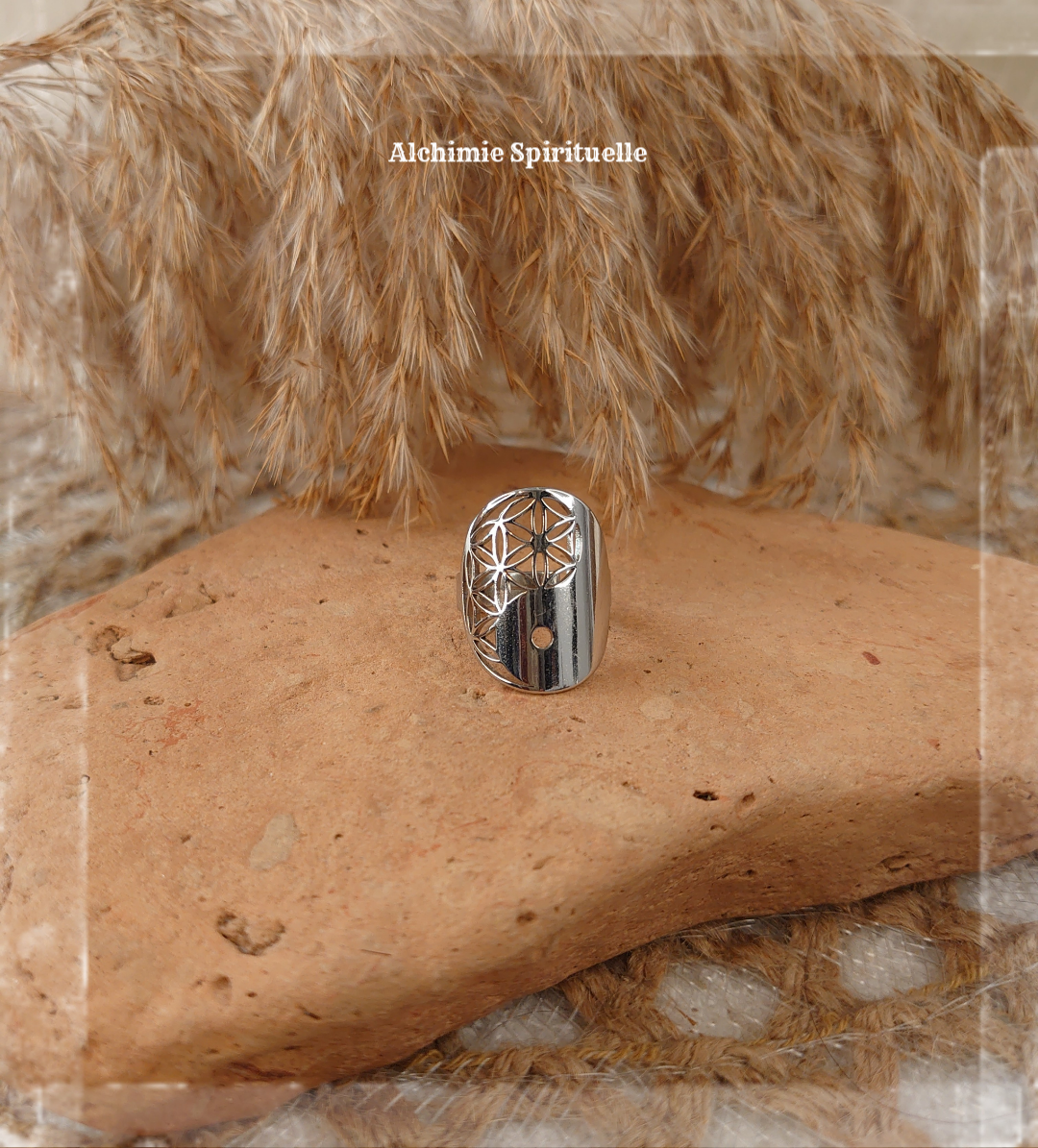 Bague Fleur de vie et Yin Yang