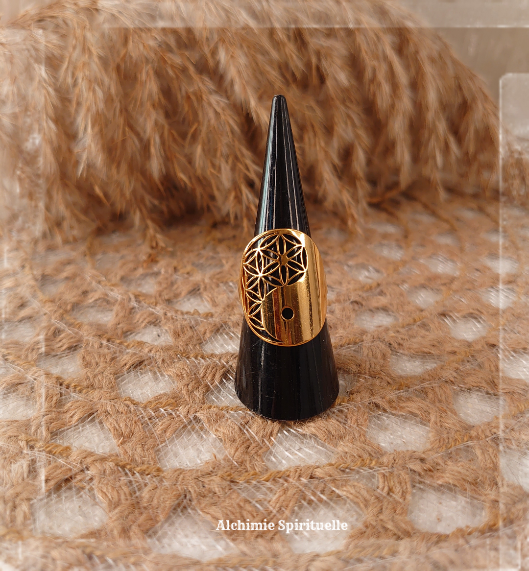 Bague Fleur de vie et Yin Yang