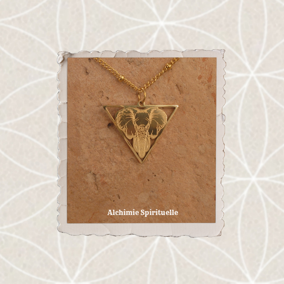 Collier Eléphant triangle