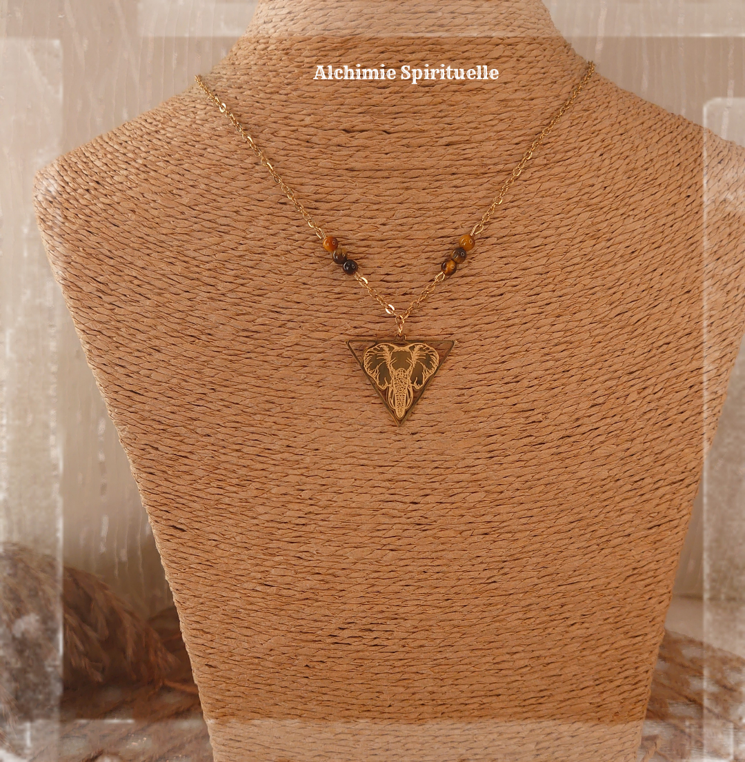 Collier Eléphant triangle