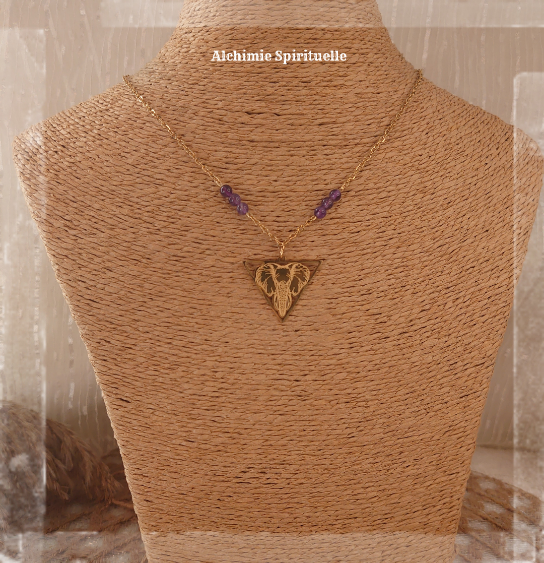 Collier Eléphant triangle