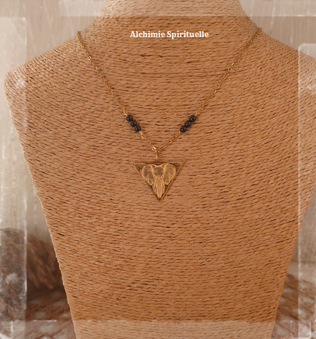 Collier Eléphant triangle
